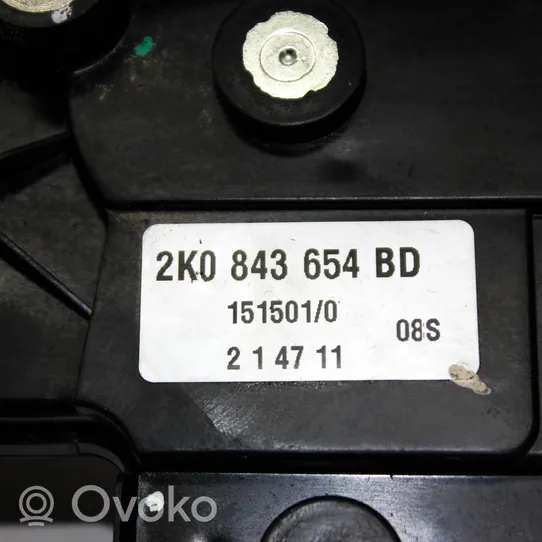 Volkswagen Caddy Zamek drzwi bocznych / przesuwnych 2K0843654BD