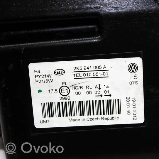 Volkswagen Caddy Etu-/Ajovalo 2K5941005A