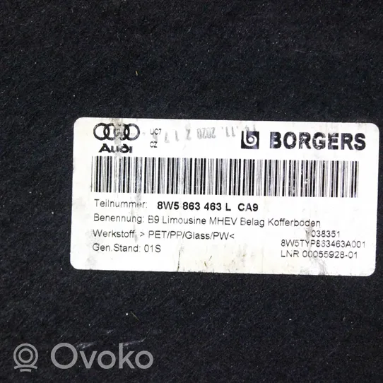 Audi A4 S4 B9 Trunk/boot floor carpet liner 8W5863463L