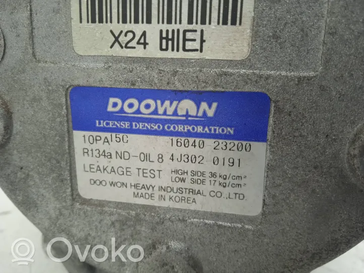 Hyundai Elantra Ilmastointilaitteen kompressorin pumppu (A/C) 1604023200