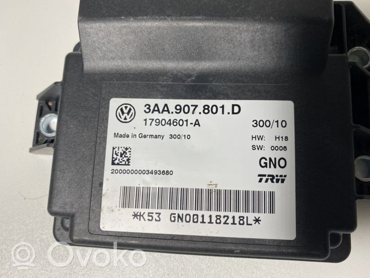 Volkswagen PASSAT B7 Moduł / Sterownik hamulca ręcznego 3AA907801D