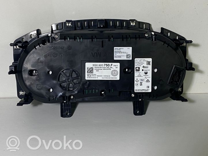 Volkswagen PASSAT B8 Geschwindigkeitsmesser Cockpit 3G0920750F