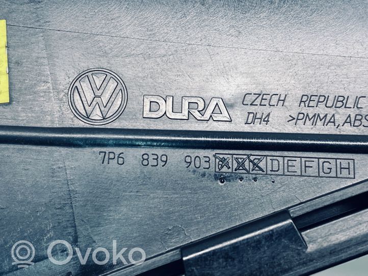 Volkswagen Touareg II Rivestimento modanatura del vetro della portiera posteriore 7P6839903C