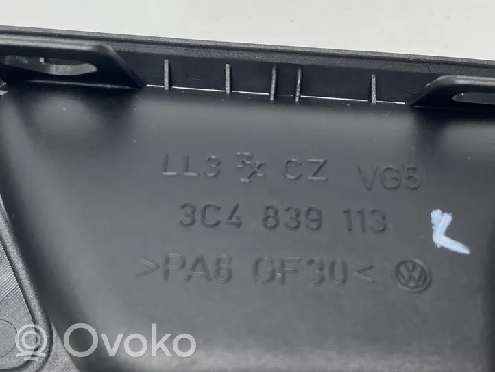 Volkswagen PASSAT B6 Klamka wewnętrzna drzwi tylnych 3C4839113Q