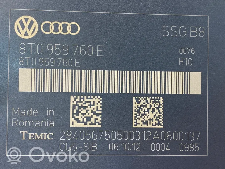 Audi RS5 Istuimen säädön moduuli 8T0959760E