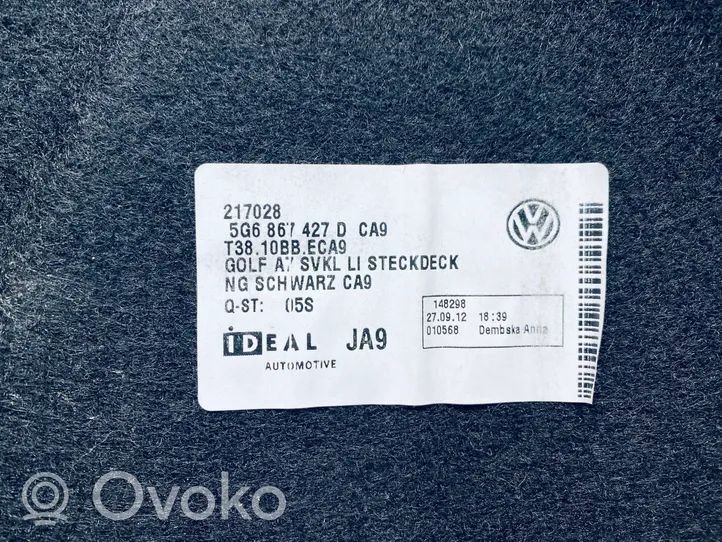 Volkswagen Golf VII Šoninis apdailos skydas 5G6867427D