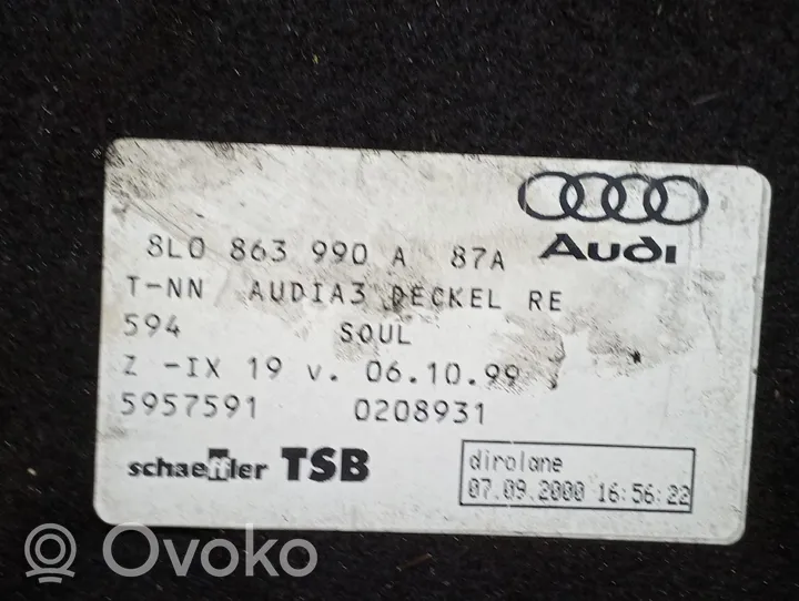 Audi A3 S3 8L Couvercle de coffre 