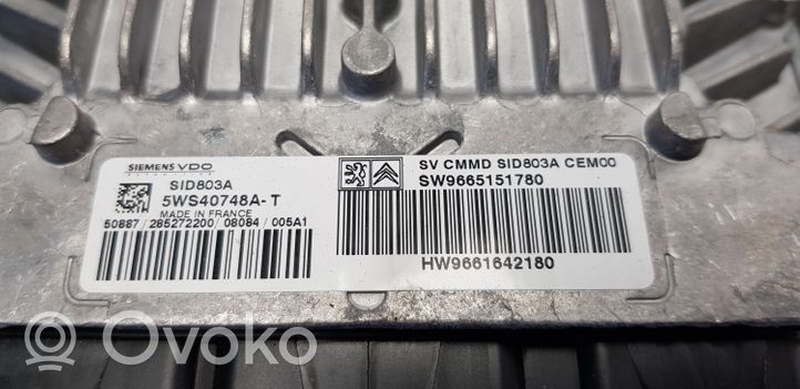 Peugeot 407 Kit centralina motore ECU e serratura 9665151780
