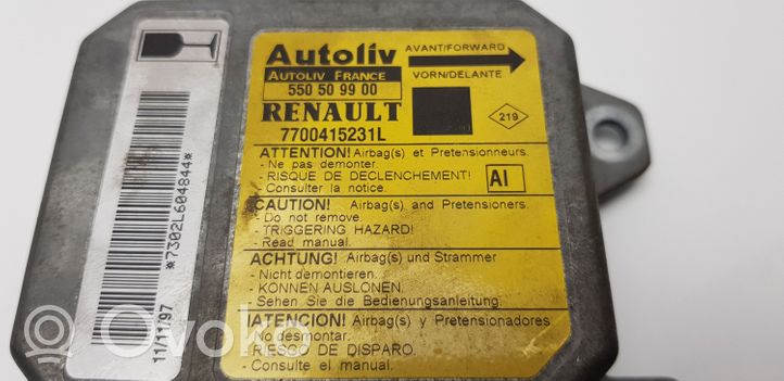 Renault Scenic I Module de contrôle airbag 550509900