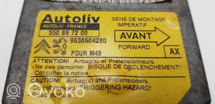 Peugeot Partner Module de contrôle airbag 9638604280