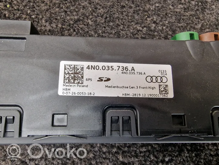 Audi A6 S6 C8 4K USB savienotājs 4N0035736A