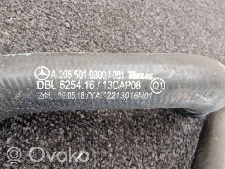 Mercedes-Benz C W205 Engine coolant pipe/hose A2055019300