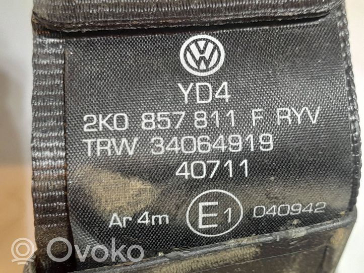 Volkswagen Caddy Cintura di sicurezza posteriore 2K0857811F