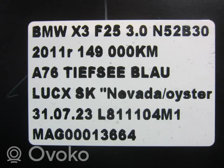 BMW X3 F25 Hansikaslokero 9184154