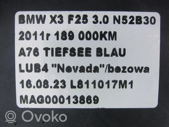 BMW X3 F25 Etukulmapaneeli 