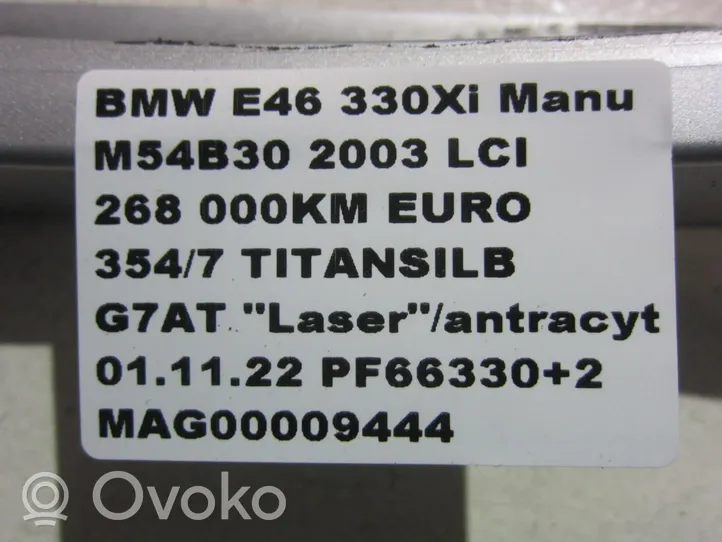 BMW 3 E46 Altra parte del vano motore 7500851