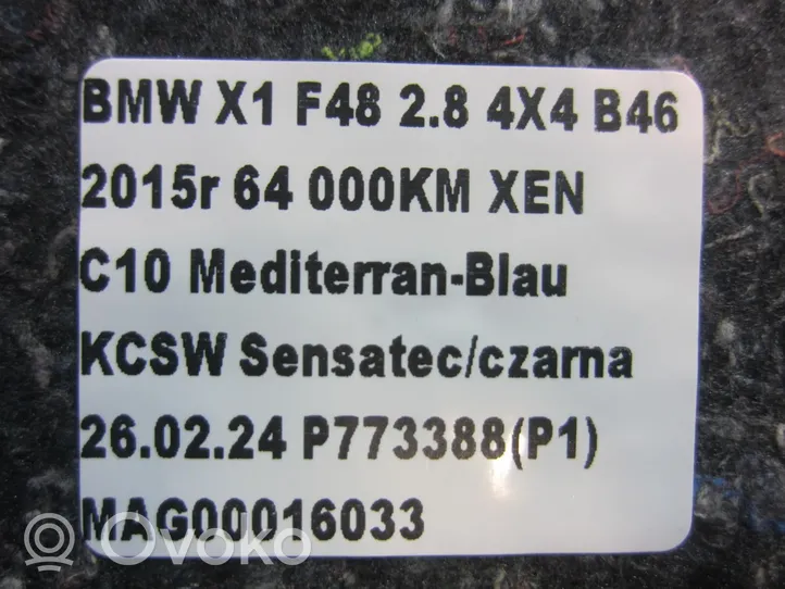 BMW X1 F48 F49 Tappetino di rivestimento del bagagliaio/baule 51477378027