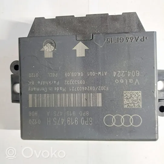 Audi A3 S3 8P Parkavimo (PDC) daviklių valdymo blokas 8P0919475H