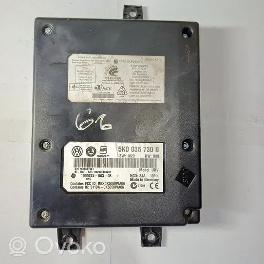 Volkswagen Golf VI Bluetooth control unit module 5K0035730B