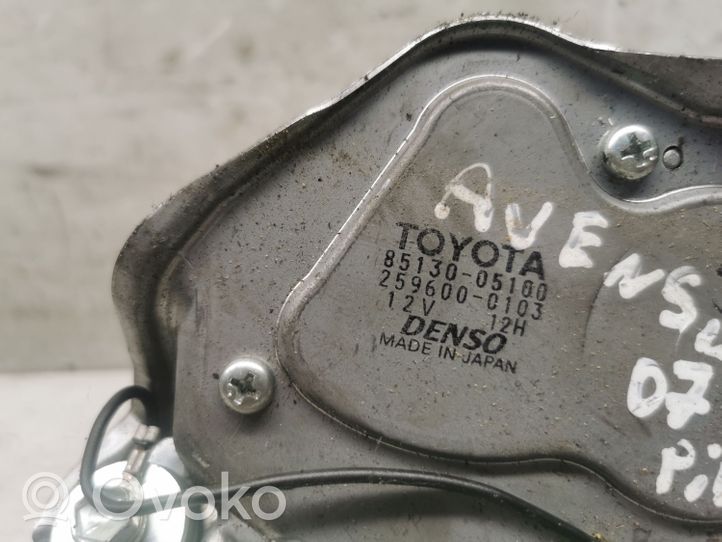 Toyota Avensis T250 Aizmugurējā stikla tīrītāja mehānisms 8513005100