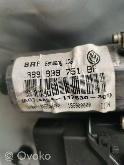 Volkswagen PASSAT B5.5 Mechanizm podnoszenia szyby tylnej bez silnika 3B9839751BF