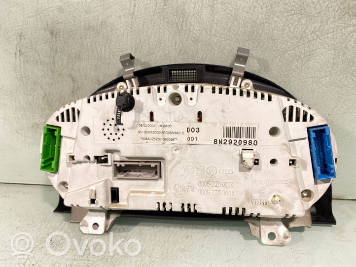 Audi TT Mk1 Tachimetro (quadro strumenti) 8N2920980