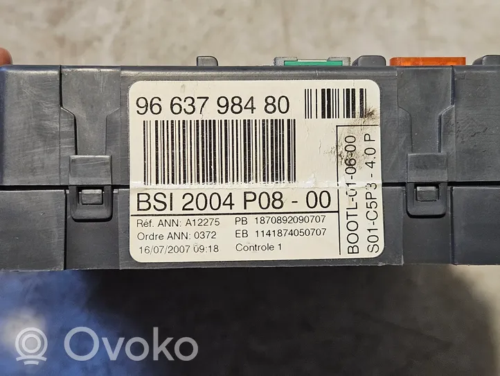 Citroen C4 I Moduł / Sterownik komfortu 9663798480