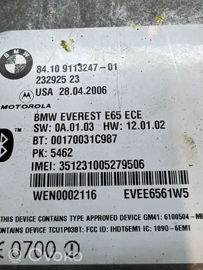 BMW 7 E65 E66 Module unité de contrôle Bluetooth 23292523