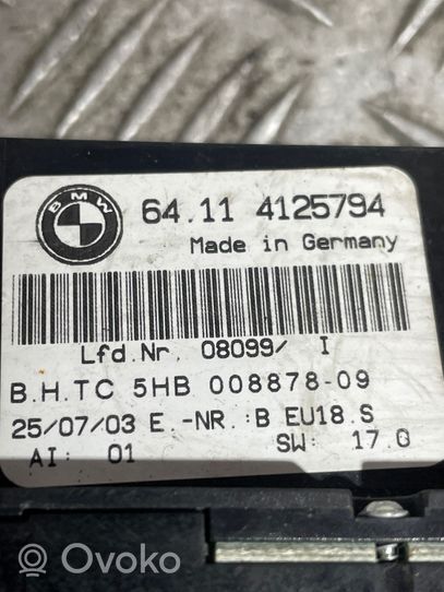 BMW 3 E46 Unité de contrôle climatique 4125794