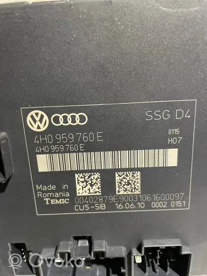 Audi A8 S8 D4 4H Modulo di controllo sedile 4H0959760E