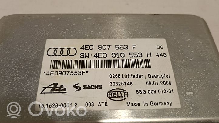 Audi A8 S8 D3 4E Sterownik / Moduł zawieszenia pneumatycznego 4E0907553F