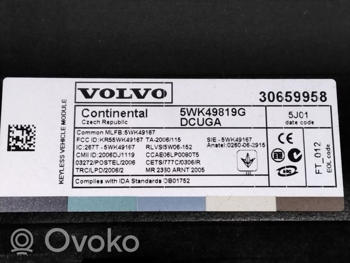 Volvo V70 Oven keskuslukituksen ohjausyksikön moduuli 30659958