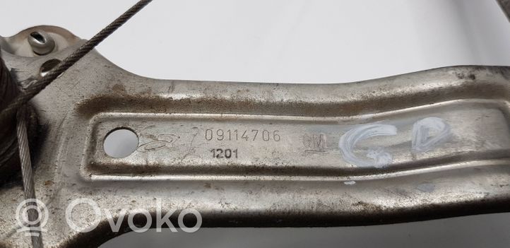 Opel Corsa C Ręczny podnośnik szyby drzwi tylnych 09114706