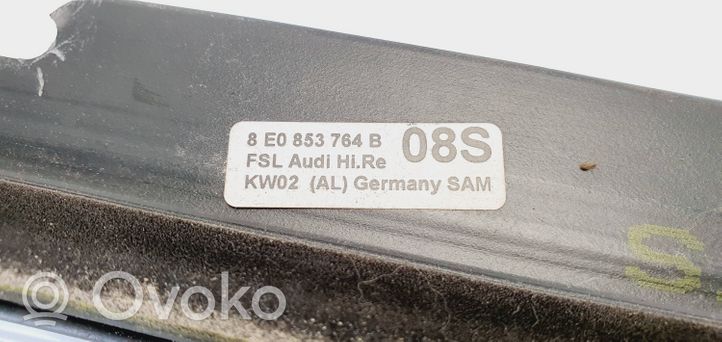 Audi A4 S4 B7 8E 8H Listwa / Uszczelka szyby drzwi tylnych 8E0853764B