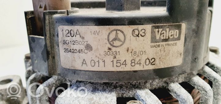 Mercedes-Benz C W203 Generaattori/laturi A0111548402