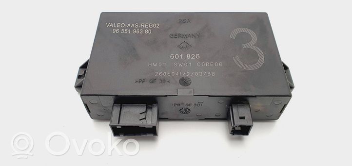 Citroen Xsara Picasso Pysäköintitutkan (PCD) ohjainlaite/moduuli 9655196380