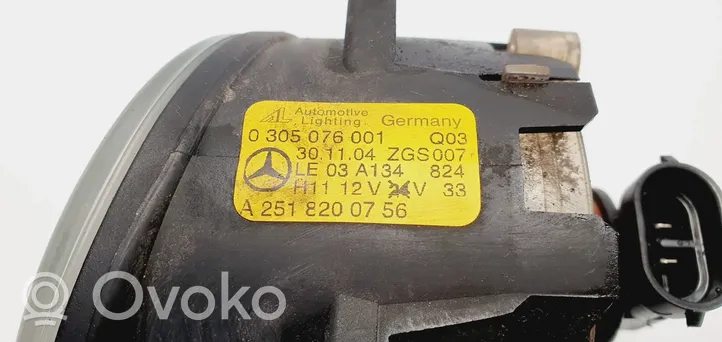 Mercedes-Benz A W169 Światło przeciwmgłowe przednie A2518200756