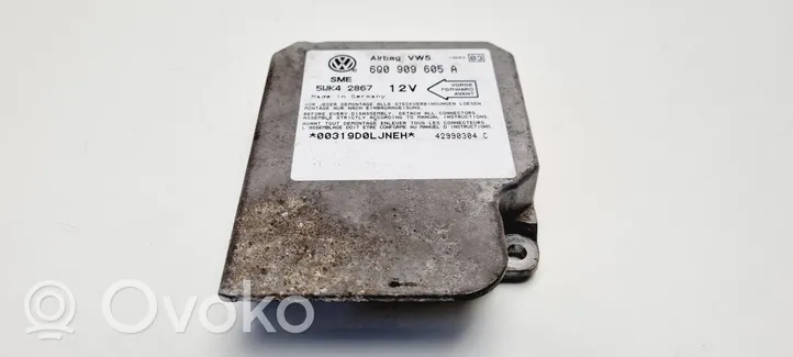 Volkswagen Golf IV Sterownik / Moduł Airbag 6Q0909605A