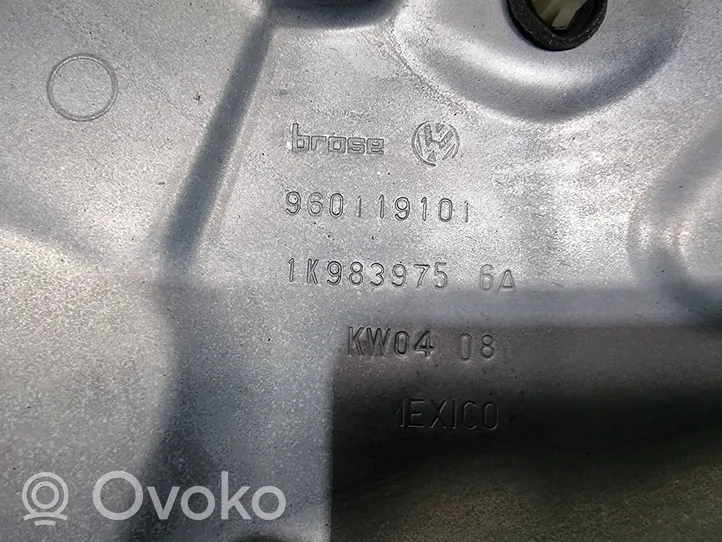 Volkswagen Golf V Takaikkunan nostomekanismi ilman moottoria 1K9839756A