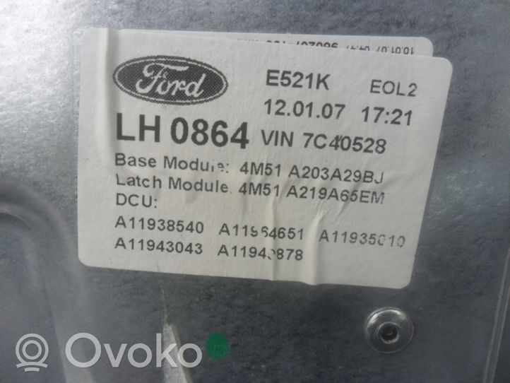 Ford Focus Priekinio el. lango pakėlimo mechanizmo komplektas 4M51A203A29BJ