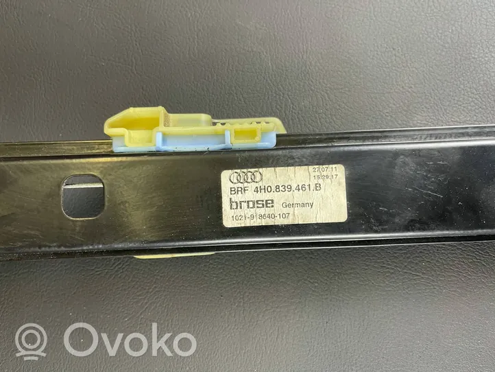 Audi A8 S8 D4 4H Mechanizm podnoszenia szyby tylnej bez silnika 4H0839461B