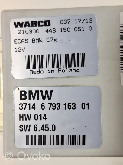 BMW X5 E70 Sterownik / Moduł tylnego zawieszenia pneumatycznego 3714679316301