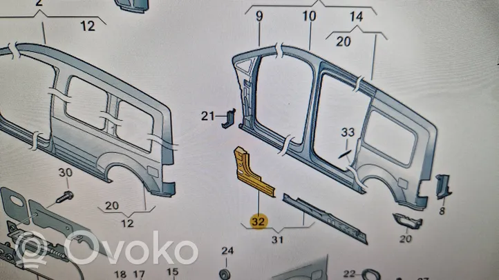 Volkswagen Caddy Support, marche-pieds 2K0809203