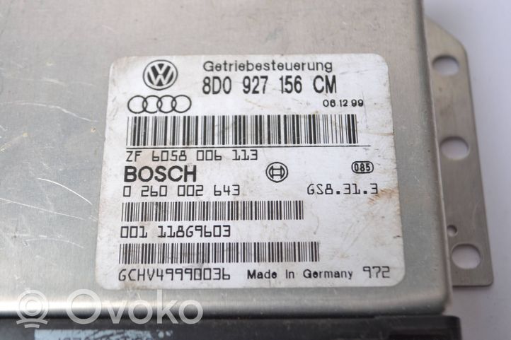 Audi A4 S4 B5 8D Centralina/modulo scatola del cambio 8D0927156CM