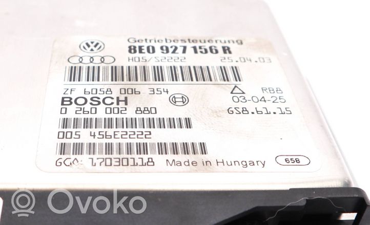 Audi A4 S4 B6 8E 8H Sterownik / Moduł skrzyni biegów 8E0927156R