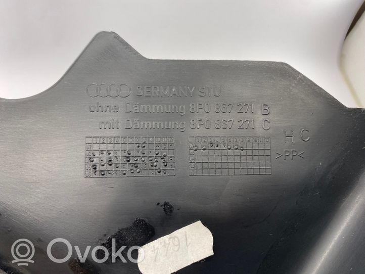 Audi A3 S3 A3 Sportback 8P Rivestimento vano piedi laterale 8P0867271B