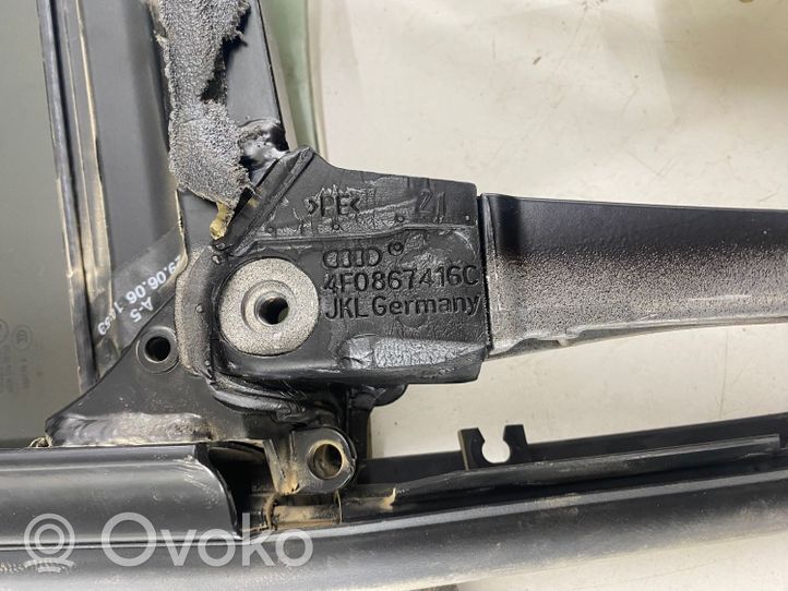 Audi A6 S6 C6 4F Rear door window regulator with motor 4F0839462A