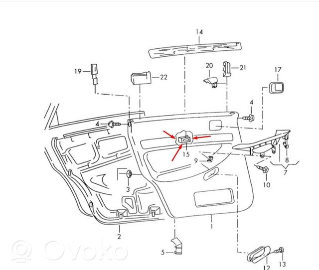 Audi 100 S4 C4 Kita priekinių durų apdailos detalė 4A0853107A