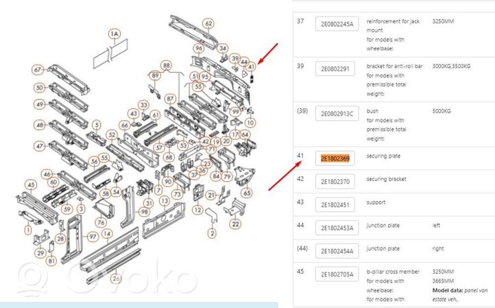 Volkswagen Crafter Altra parte esteriore 2E1802369