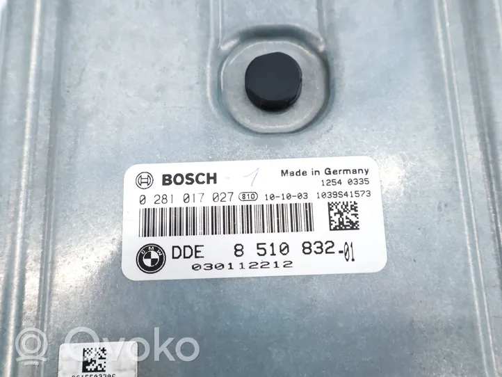 BMW 3 E90 E91 Komputer / Sterownik ECU i komplet kluczy 8510832